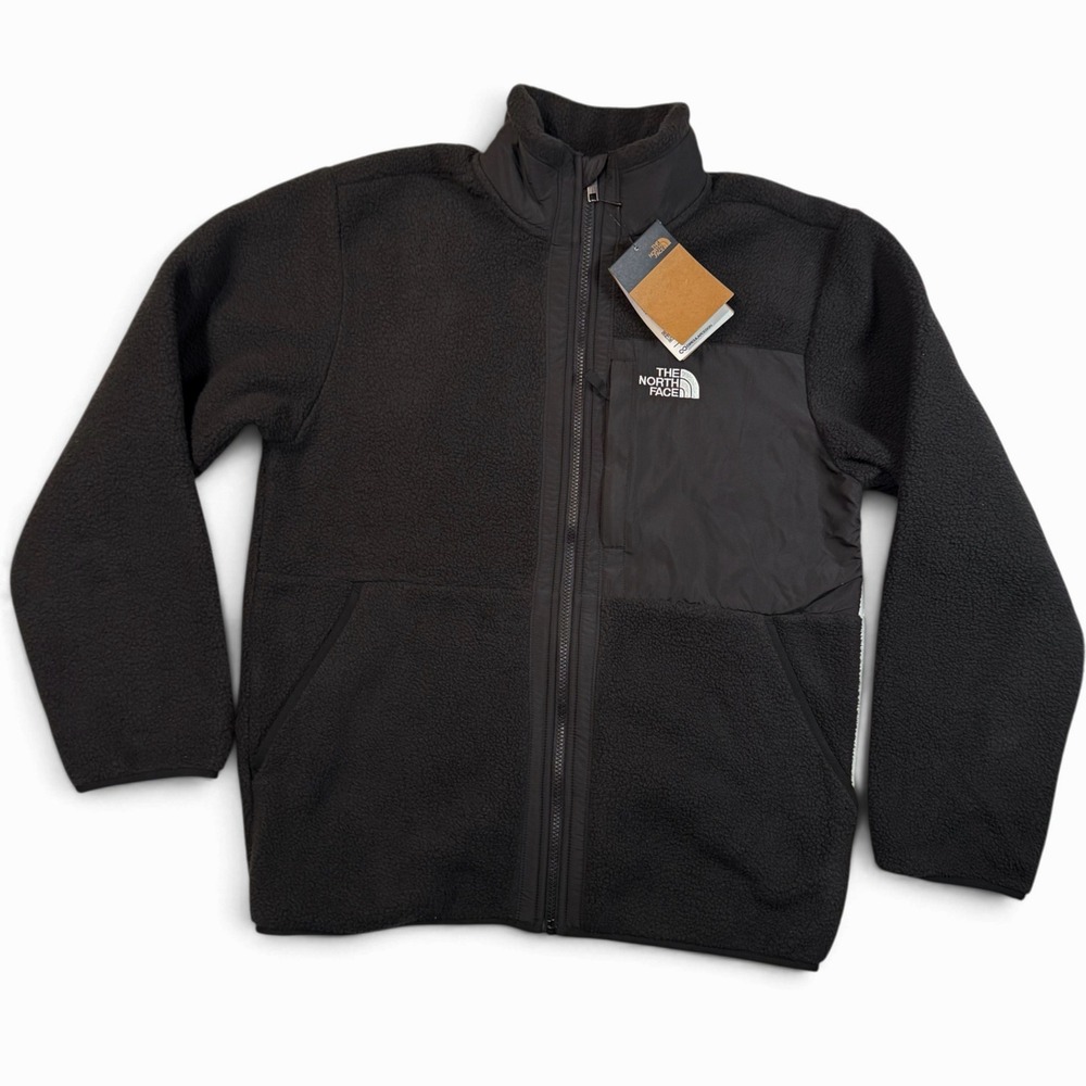 The North Face Boys Yumiori Zip Jacket Black Fleece XXL 18/20 NF0A8AZGJK3 NWT